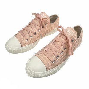 Converse Peach Pink Textured Sneakers Size 8